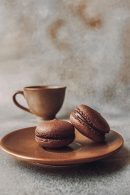 sweets, macaroon, sweetness, tea, coffee, coffee cup, cup, tea cup, plate, saucer, food